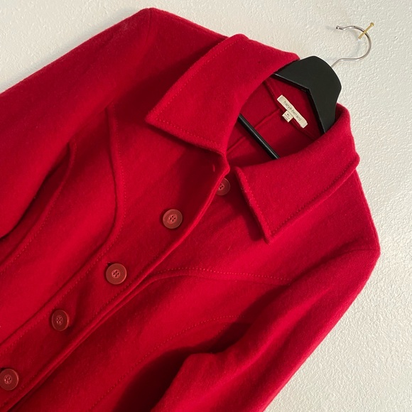 Harve Benard Jackets & Blazers - Vtg Harve Benard XL Red 100% Wool Pea Coat for Women, Retro, 80’s, Phoebe Boho